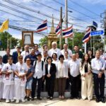 “ขจรศักดิ์” ที่ปรึกษา สนท. – ผู้บริหาร บจก.ฐาปนินทร์ ผู้สร้างป้ายสมาคมยุคเริ่มแรก จัดบวงสรวงใหญ่พระสยามเทวาธิราช ย้ำความผูกพันยาวนานกว่า 30 ปี