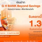 มั่นคงทุกการออม เพื่อเกษียณมั่งคั่ง! ธอส. เปิดตัวเงินฝาก “G H BANK Beyond Savings” พร้อมรับดอกเบี้ยสูง 1.30% ต่อปี รับดอกเบี้ยรายเดือนตลอด 33 เดือน